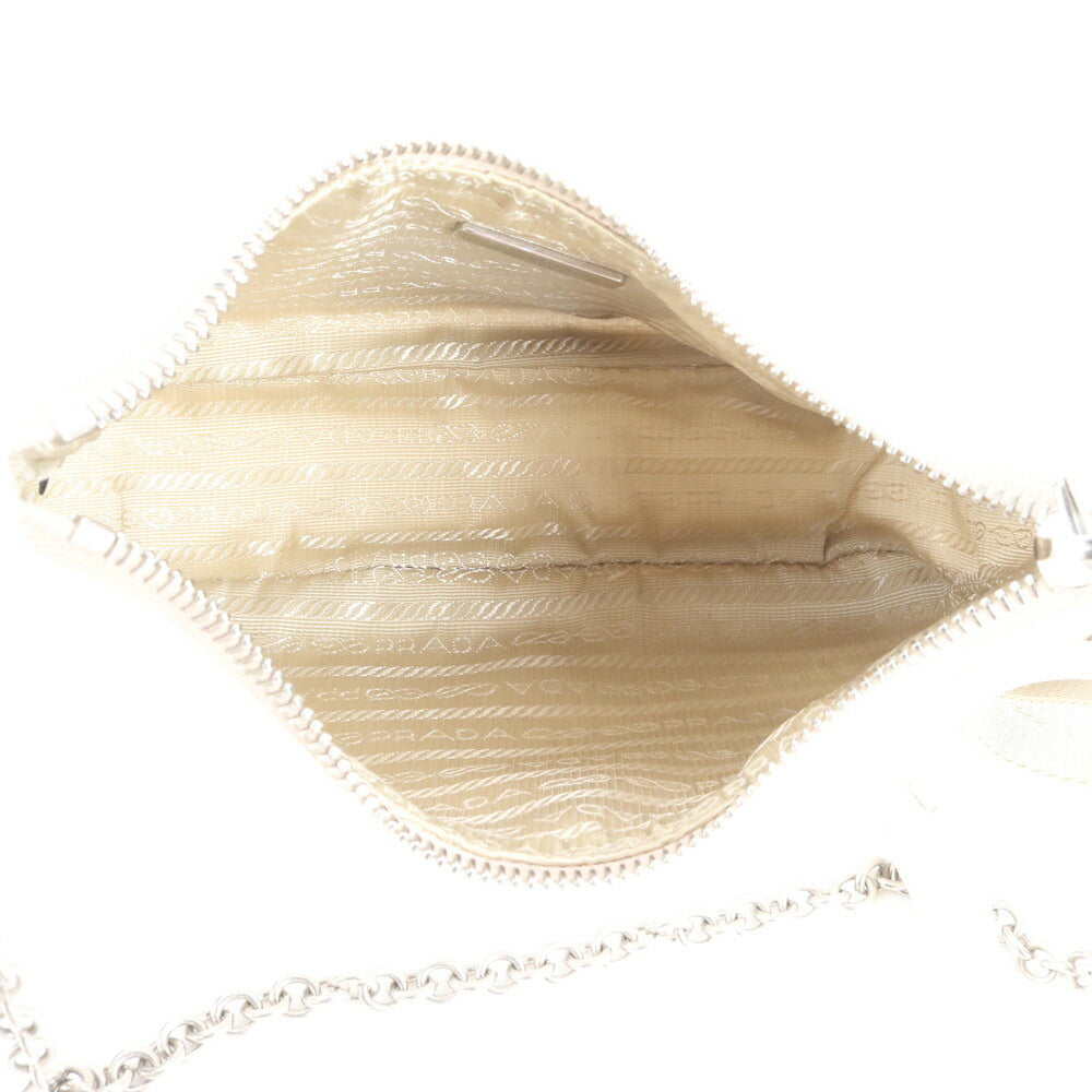 美品 プラダ ギャランティカード付 テスート ナイロン 三角ロゴ レザー 2WAY ショルダーバッグ 斜め掛け 1BH204 レディース RRE CR26-3