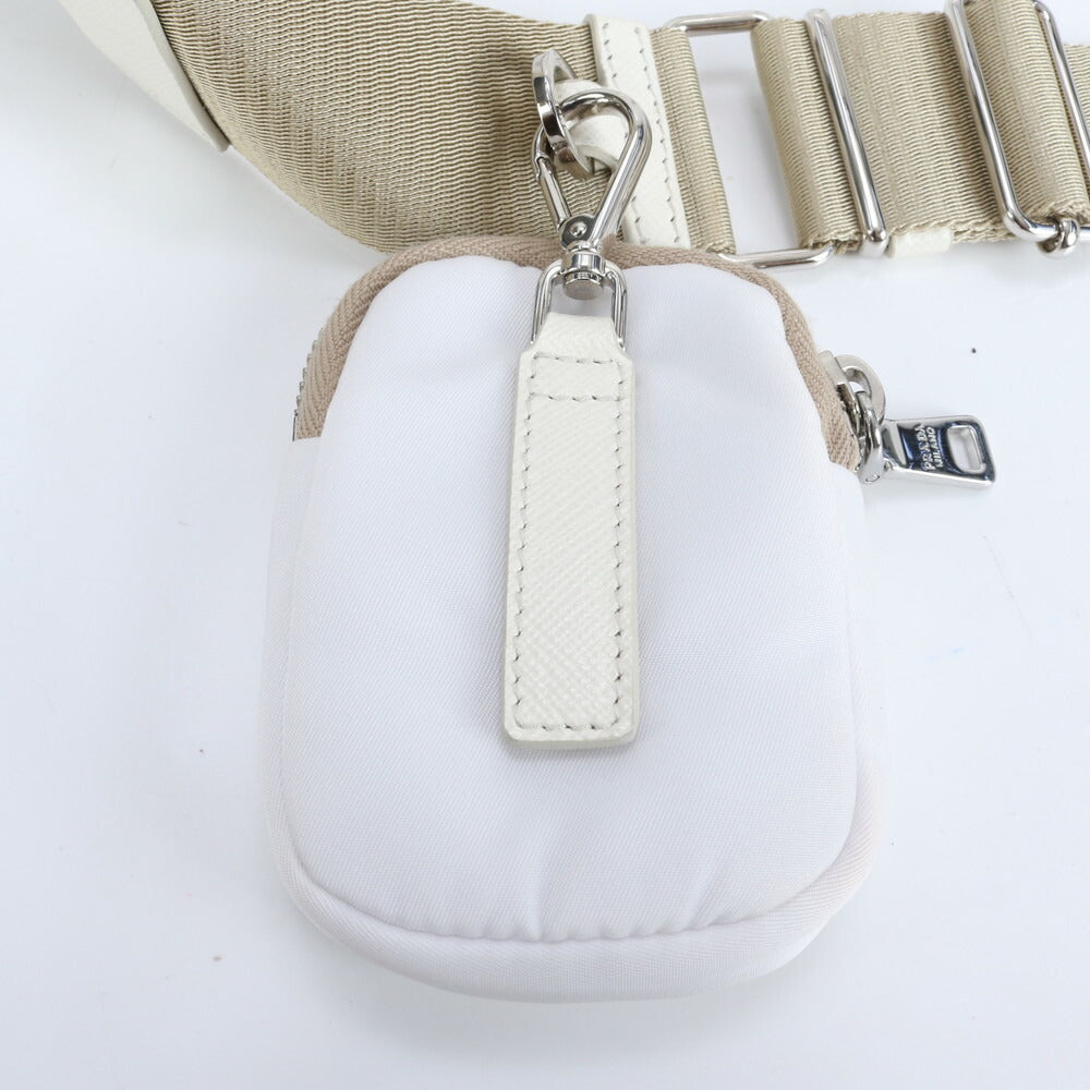 美品 プラダ ギャランティカード付 テスート ナイロン 三角ロゴ レザー 2WAY ショルダーバッグ 斜め掛け 1BH204 レディース RRE CR26-3