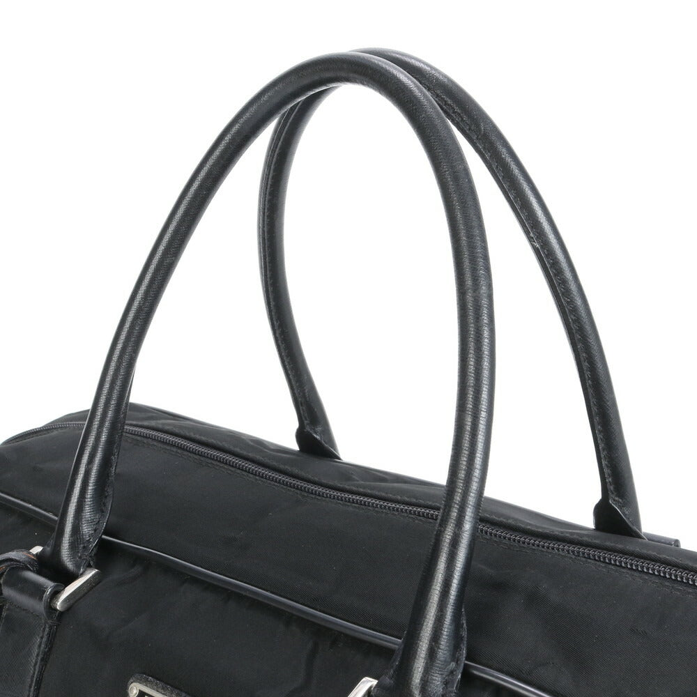 プラダ テスート ナイロン 三角ロゴ レザー ボストン バッグ 出張 旅行 トート ビジネス トラベル ブラック 黒 A4 メンズ RRE CR21-9