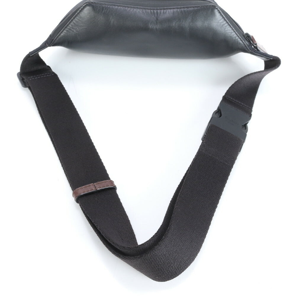 新品同様 ベルルッティ カリグラフィ レザー ボディバッグ 斜め掛け ボディ ウエストポーチ ショルダー トート メンズ RRE CR28-9