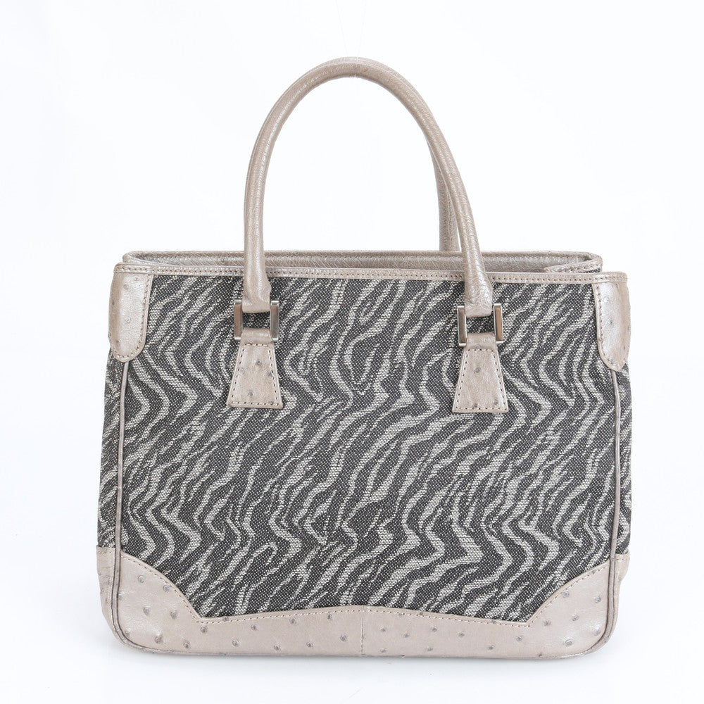 美品 Crystal Reptiles クリスタルレプティルズ オーストリッチ トート バッグ 肩掛け ショルダー ハンド レディース RRE CR28-7