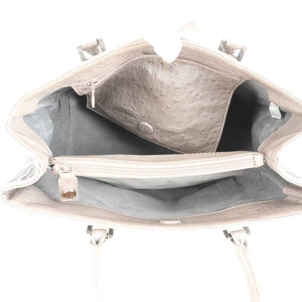 美品 Crystal Reptiles クリスタルレプティルズ オーストリッチ トート バッグ 肩掛け ショルダー ハンド レディース RRE CR28-7