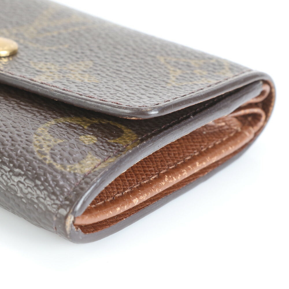 ルイヴィトン モノグラム ポルトモネ プラ M61930 レザー 二つ折り 財布 コンパクト メンズ レディース コインケース EVV CS16-1