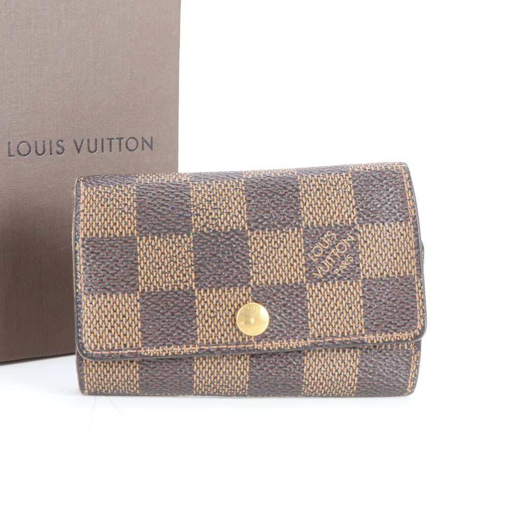 ルイヴィトン ダミエ ミュルティクレ6 レザー×キャンバス キーケース 6連 メンズ レディース キーホルダー 鍵 ケース EVV CS15-10