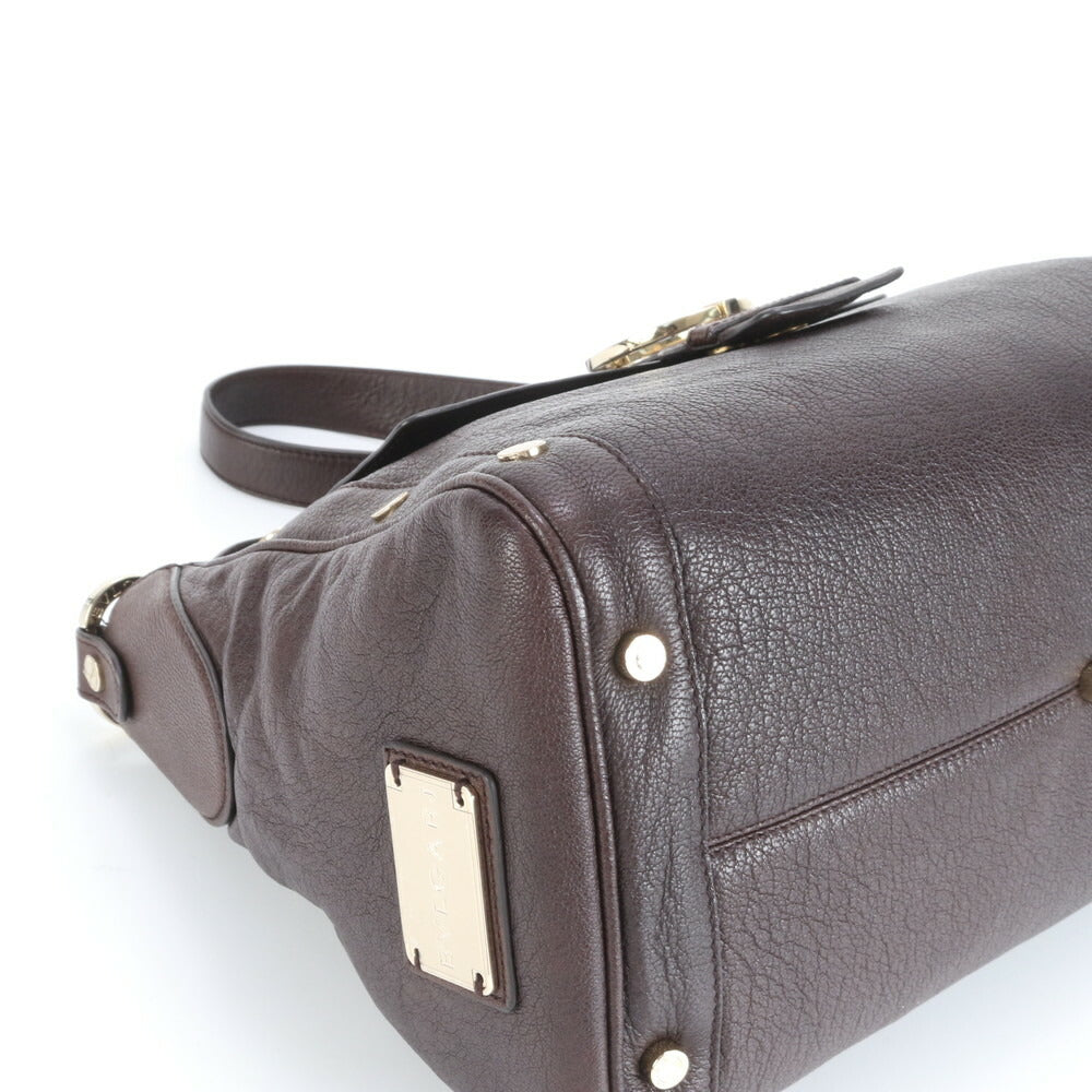 極美品 ブルガリ ブルガリブルガリ レザー ショルダーバッグ 肩掛け ショルダー ハンド ブラウン 茶色 レディース EEE CS17-6