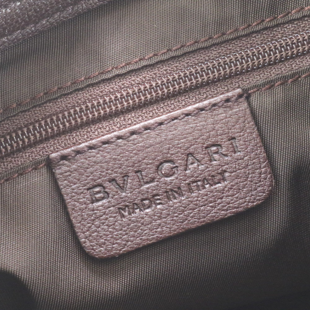 極美品 ブルガリ ブルガリブルガリ レザー ショルダーバッグ 肩掛け ショルダー ハンド ブラウン 茶色 レディース EEE CS17-6