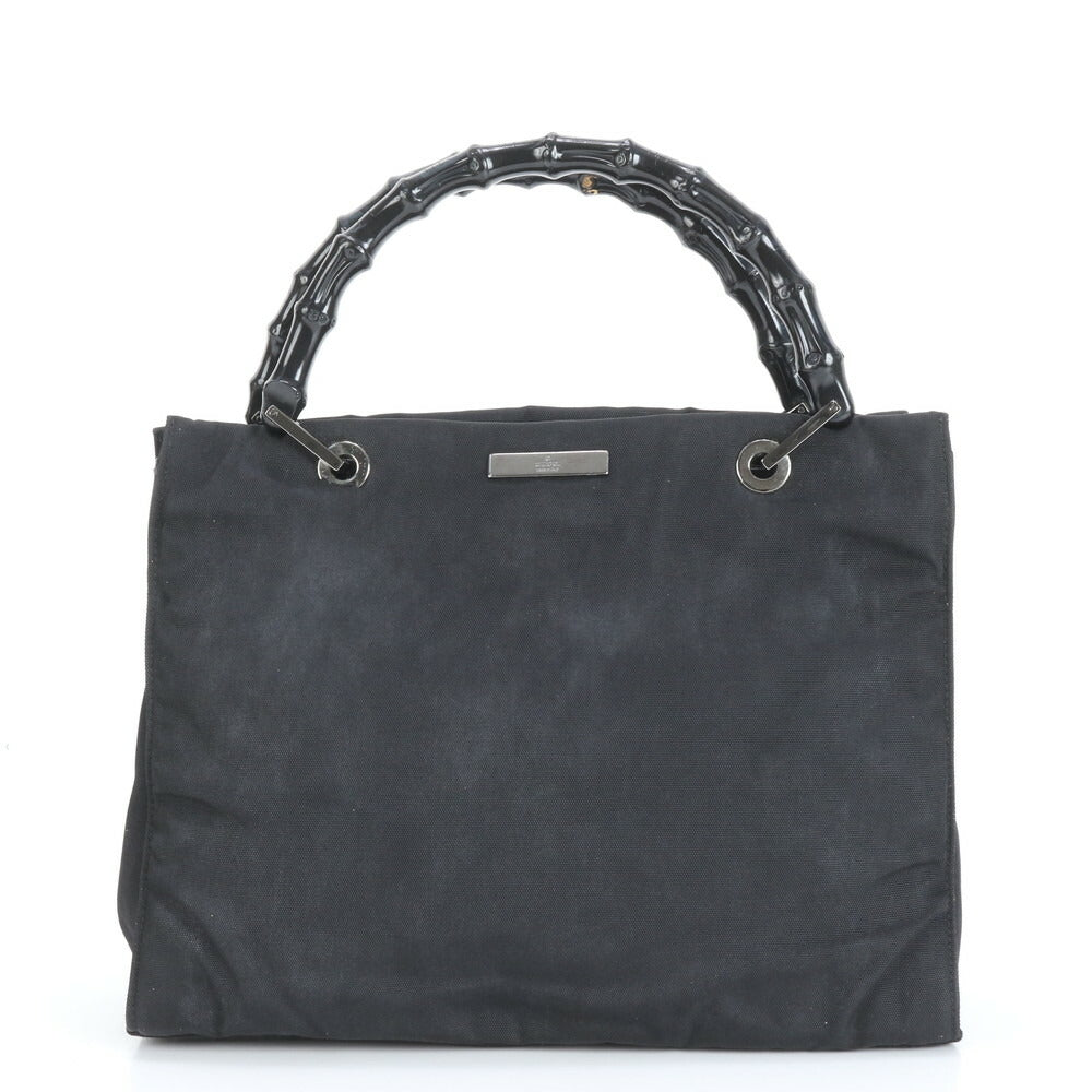 美品 グッチ バンブー レザー ハンドバッグ トート ブラック 黒 002 1016 レディース EEE CS27-2