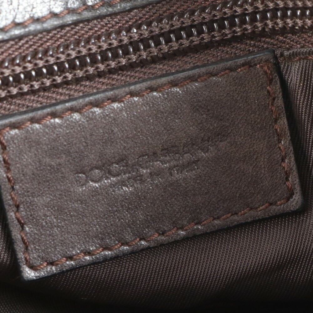 D&G ドルチェアンドガッバーナ レザー ショルダーバッグ 斜め掛け メッセンジャー ビジネス 通勤 ブラウン 茶色 A4 メンズ RRE CS32-9