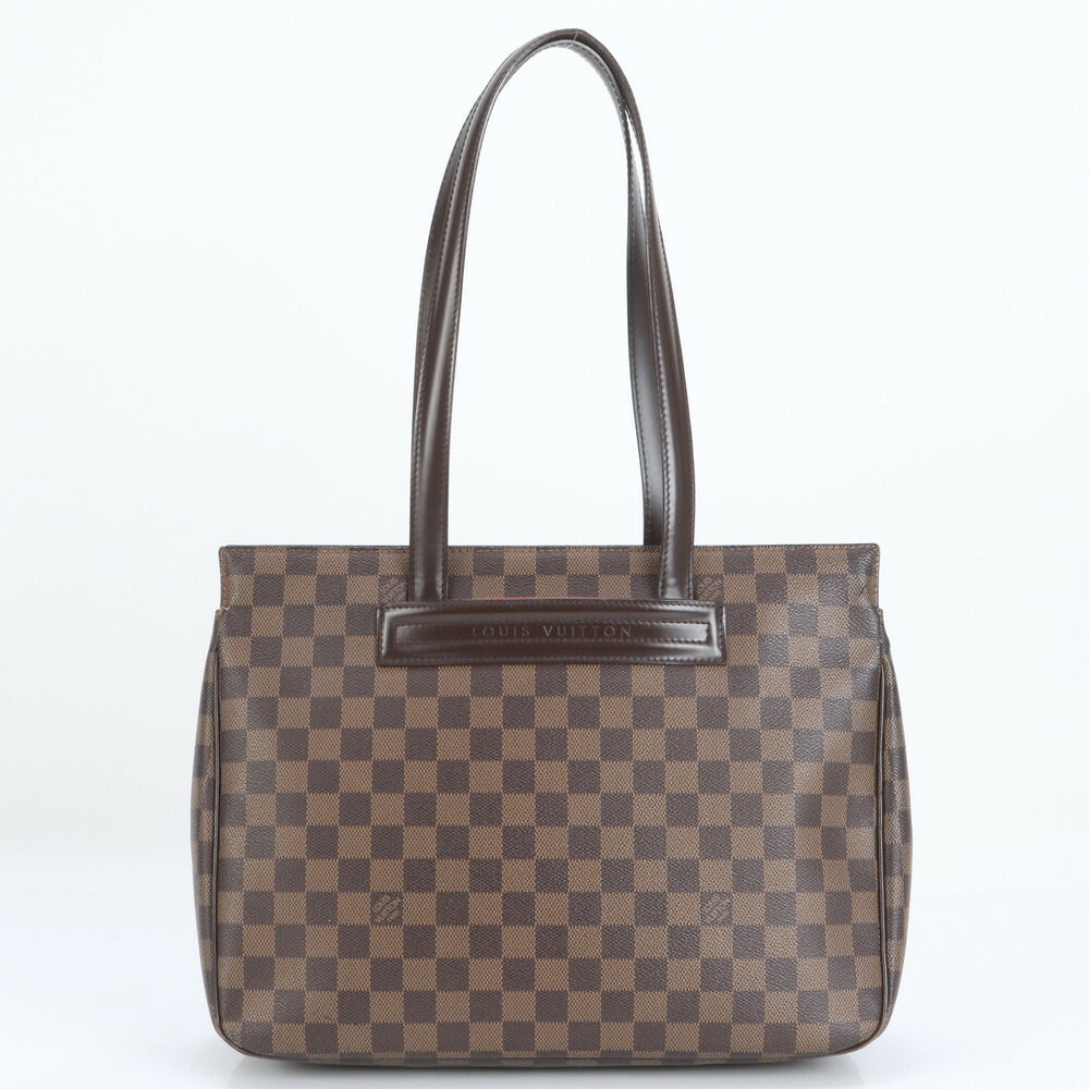 美品 ルイヴィトン ダミエ パリオリ PM レザー ショルダーバッグ A4 レディース トート 通勤 ハンド 肩掛け エベヌ VVV CT9-7