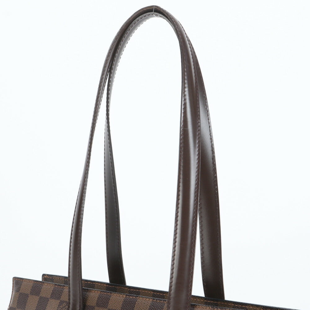 美品 ルイヴィトン ダミエ パリオリ PM レザー ショルダーバッグ A4 レディース トート 通勤 ハンド 肩掛け エベヌ VVV CT9-7