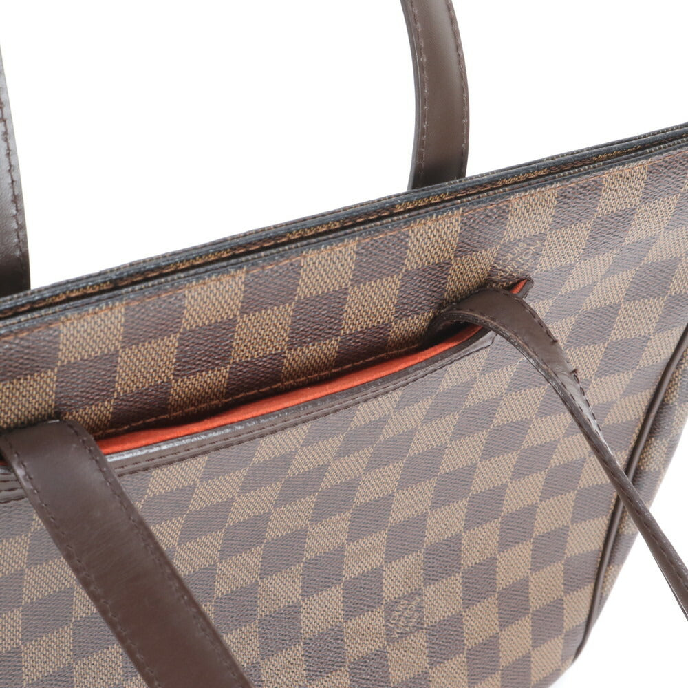 美品 ルイヴィトン ダミエ パリオリ PM レザー ショルダーバッグ A4 レディース トート 通勤 ハンド 肩掛け エベヌ VVV CT9-7