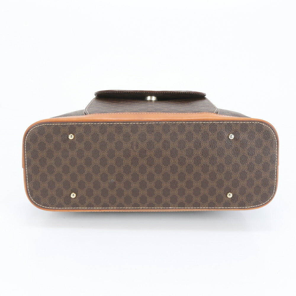 極美品 ヴィンテージ セリーヌ マカダム トリオンフ ショルダー ハンド ゴールド レザー トート バッグ レディース 革 CT9-5