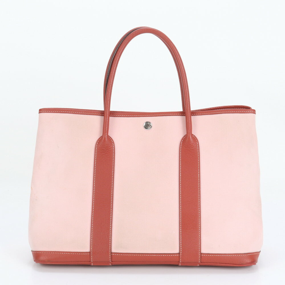 美品 エルメス T 刻印 ガーデンパーティ PM トワルオフィシエ レザー トート バッグ 肩掛け ショルダー A4 レディース VEE CT26-3