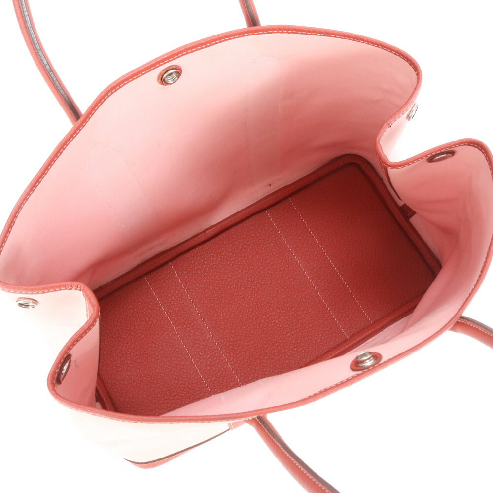 美品 エルメス T 刻印 ガーデンパーティ PM トワルオフィシエ レザー トート バッグ 肩掛け ショルダー A4 レディース VEE CT26-3