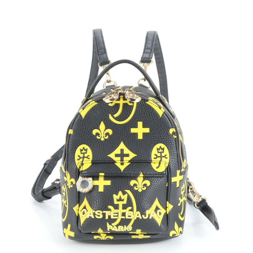 未使用 カステルバジャック ミニ リュックサック リュック ショルダー バッグ ブラック 黒 レディース VMM CT37-10