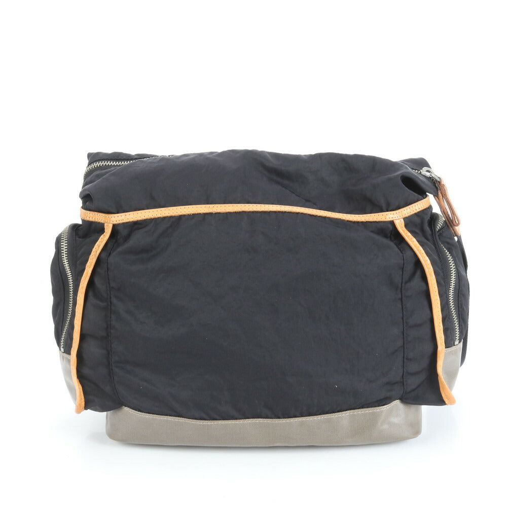 美品 ポールスミス レザー ナイロン ショルダーバッグ 斜め掛け メッセンジャー 通勤 ブラック 黒 A4 メンズ RMM CU10-8