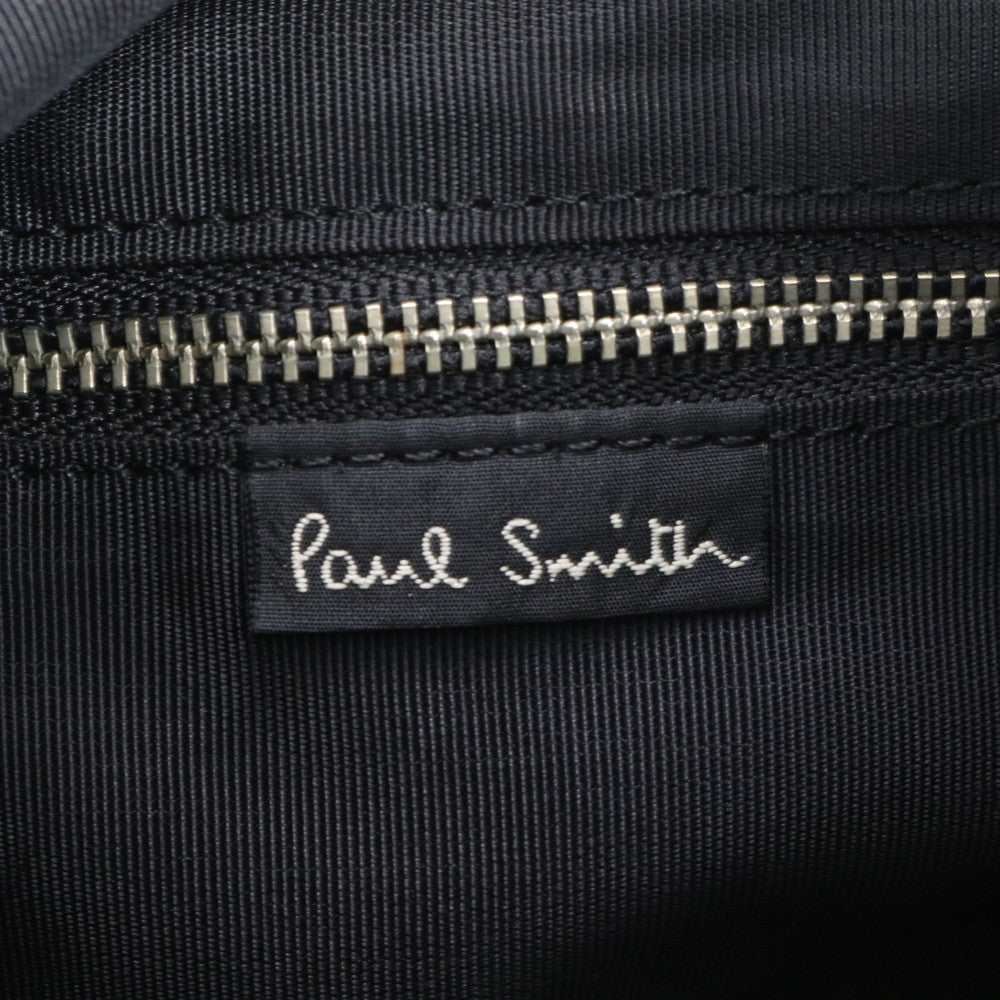 美品 ポールスミス レザー ナイロン ショルダーバッグ 斜め掛け メッセンジャー 通勤 ブラック 黒 A4 メンズ RMM CU10-8