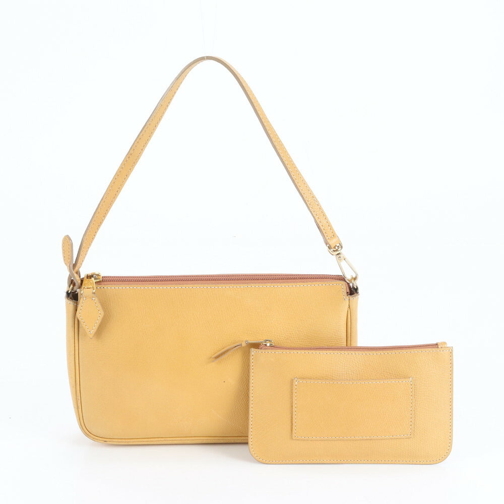 極美品 ハイクラス レザー ショルダーバッグ 肩掛け アクセサリー ポーチ アクセポ ワンショルダー ハンド レディース EUE CV4-4