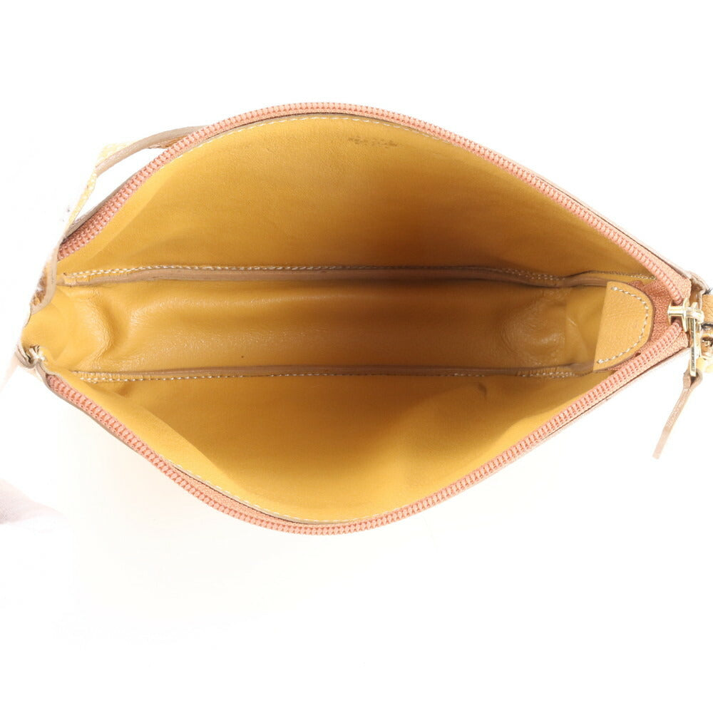 極美品 ハイクラス レザー ショルダーバッグ 肩掛け アクセサリー ポーチ アクセポ ワンショルダー ハンド レディース EUE CV4-4