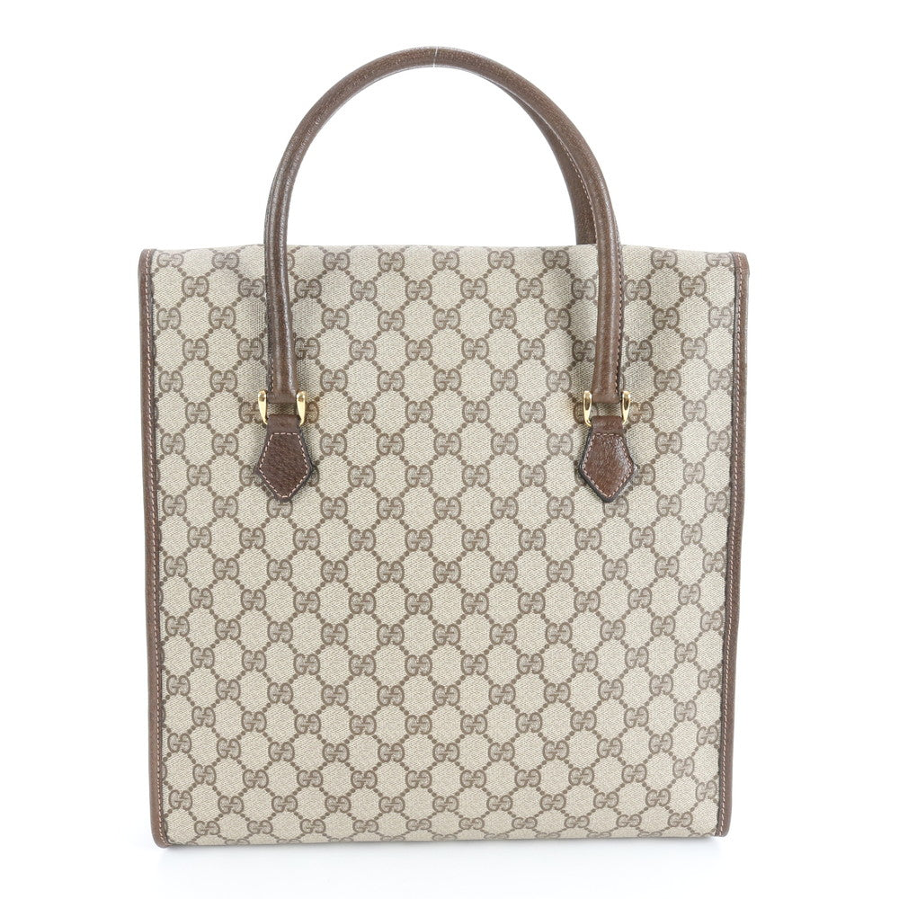 極美品 ヴィンテージ オールド グッチ GG スプリーム レザー トート バッグ ショルダー ビジネス 通勤 書類鞄 A4 メンズ EUE CV3-6