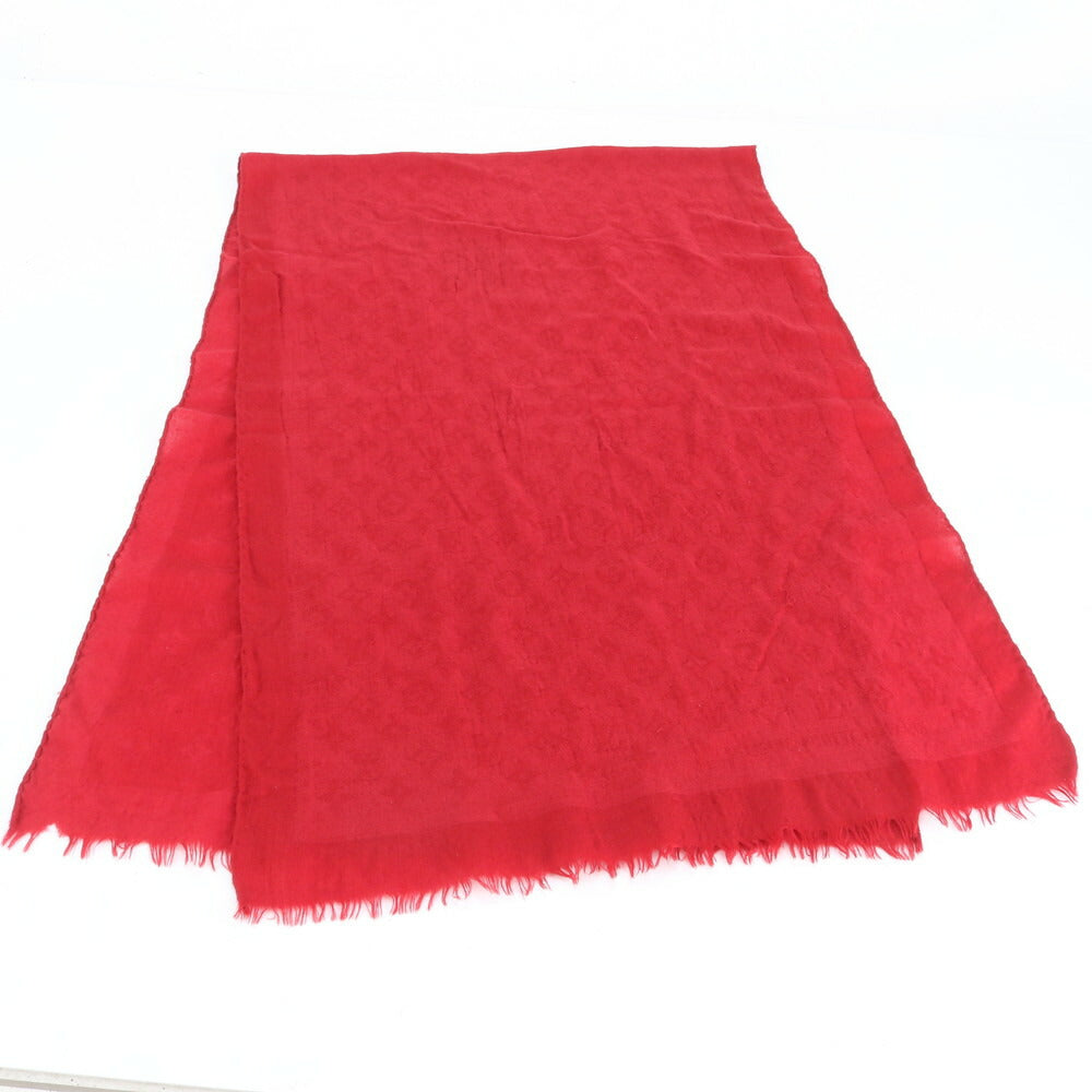 美品 ルイヴィトン モノグラム フリンジ マフラー 大判 ストール ショール ひざ掛け 秋 冬 防寒 レディース EEE CV7-1