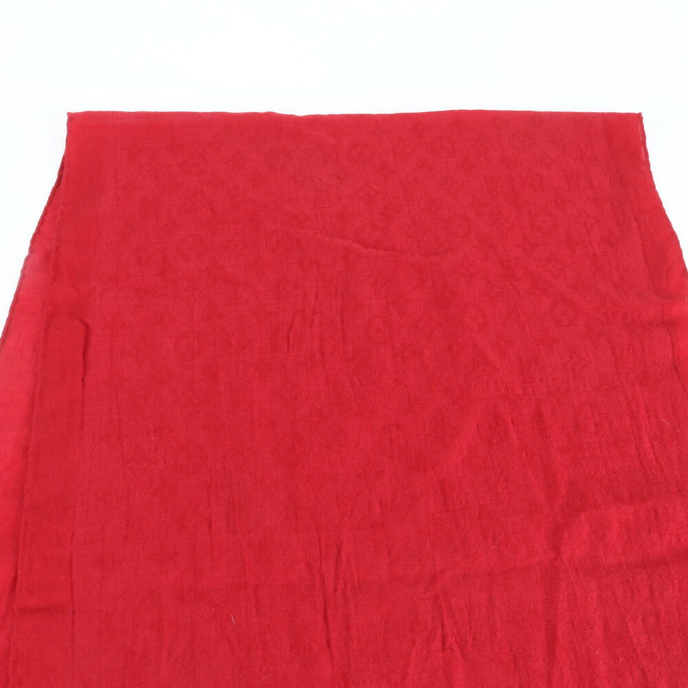 美品 ルイヴィトン モノグラム フリンジ マフラー 大判 ストール ショール ひざ掛け 秋 冬 防寒 レディース EEE CV7-1