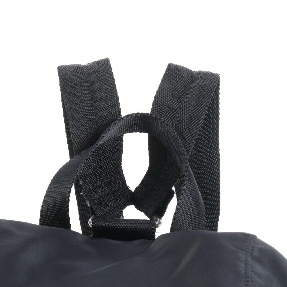 極美品 プラダ テスート ナイロン 三角ロゴ レザー リュックサック リュック バックパック ブラック 黒 バッグ レディース EEE CV2-7