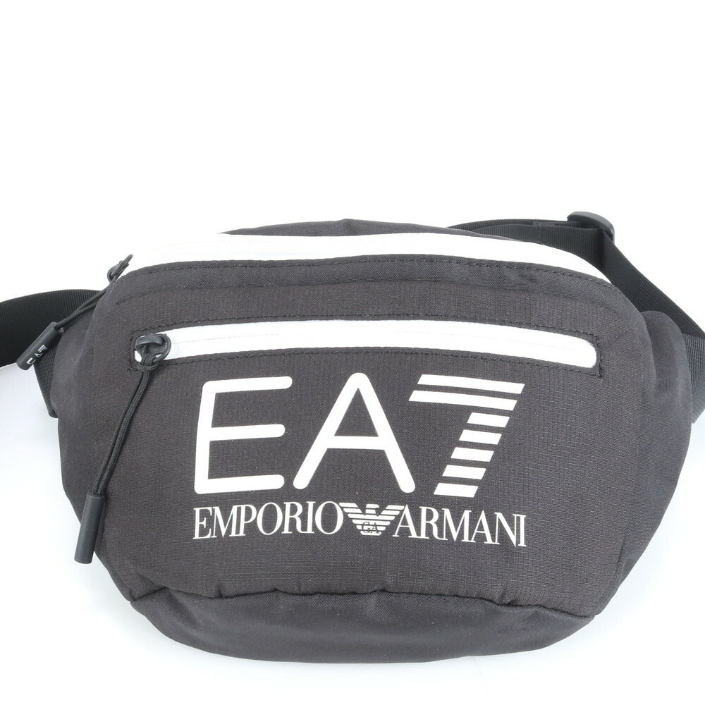 新品同様 エンポリオ・アルマーニ EA7 ウエスト バッグ ボディ ウエストポーチ ショルダー トート ブラック 黒 メンズ ERE CV6-8