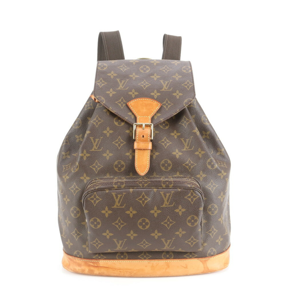 極美品 ルイヴィトン モノグラム モンスリ GM M51135 レザー リュックサック リュック バックパック バッグ A4 レディース ERE CV6-7