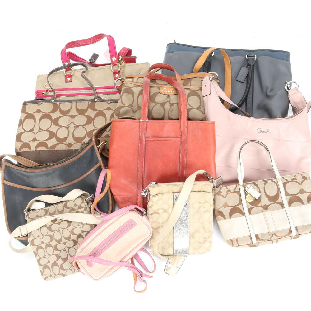 まとめ 10点 セット オールド コーチ シグネチャー レザー トート バッグ 肩掛け ショルダー ハンド レディース ERE CV7-4