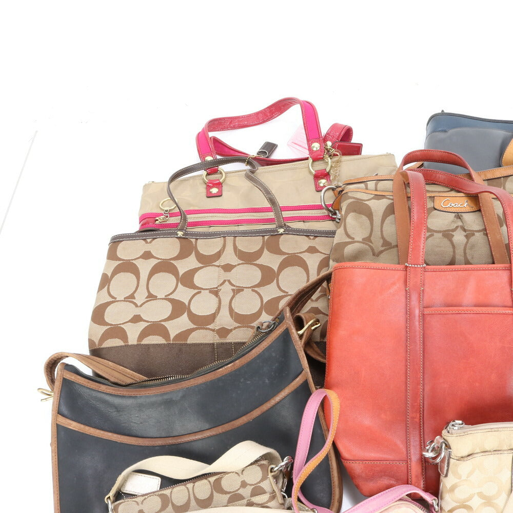 まとめ 10点 セット オールド コーチ シグネチャー レザー トート バッグ 肩掛け ショルダー ハンド レディース ERE CV7-4