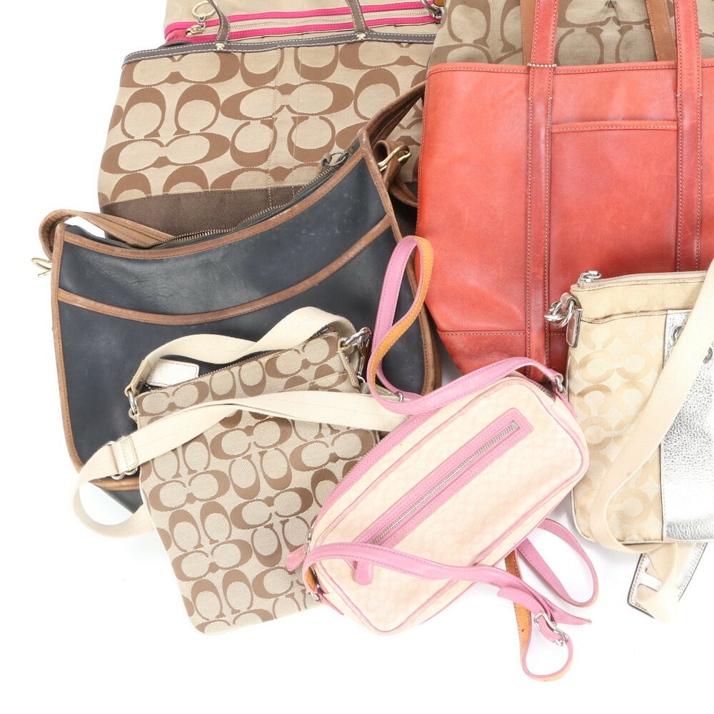 まとめ 10点 セット オールド コーチ シグネチャー レザー トート バッグ 肩掛け ショルダー ハンド レディース ERE CV7-4