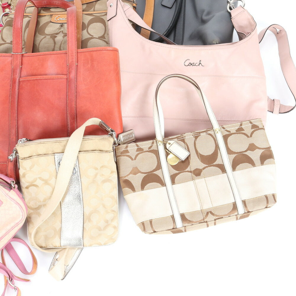 まとめ 10点 セット オールド コーチ シグネチャー レザー トート バッグ 肩掛け ショルダー ハンド レディース ERE CV7-4