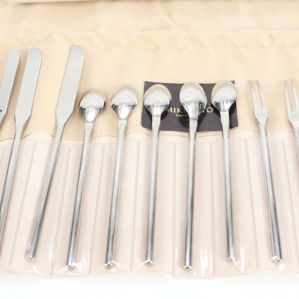 美品 ミキモト カトラリー セット デザート ナイフ フォーク スプーン シルバー 食器 メンズ レディース EEE CV13-6
