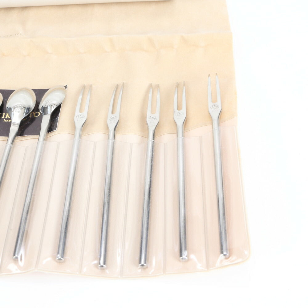 美品 ミキモト カトラリー セット デザート ナイフ フォーク スプーン シルバー 食器 メンズ レディース EEE CV13-6