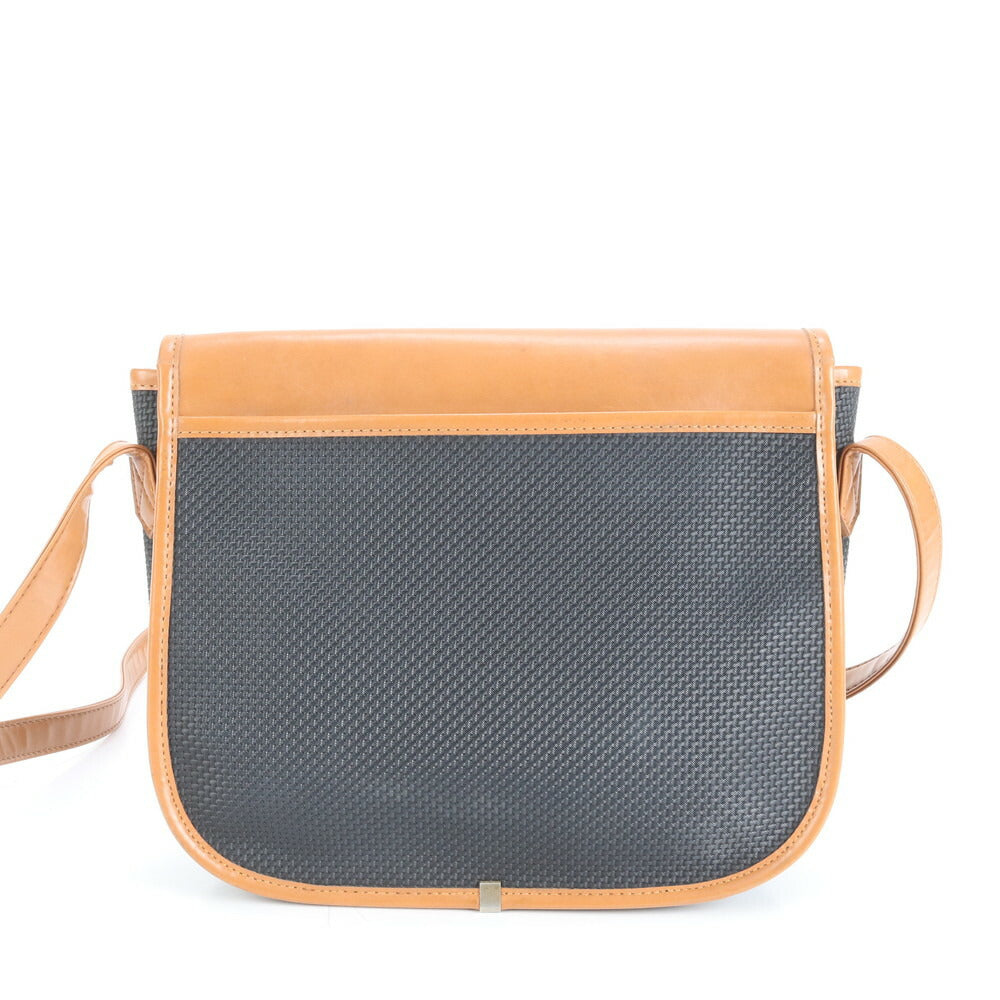 極美品 ヴィンテージ YSL イヴ サンローラン 三角プレート クロスボディ レザー ショルダーバッグ 斜め掛け レディース EEE CV13-4