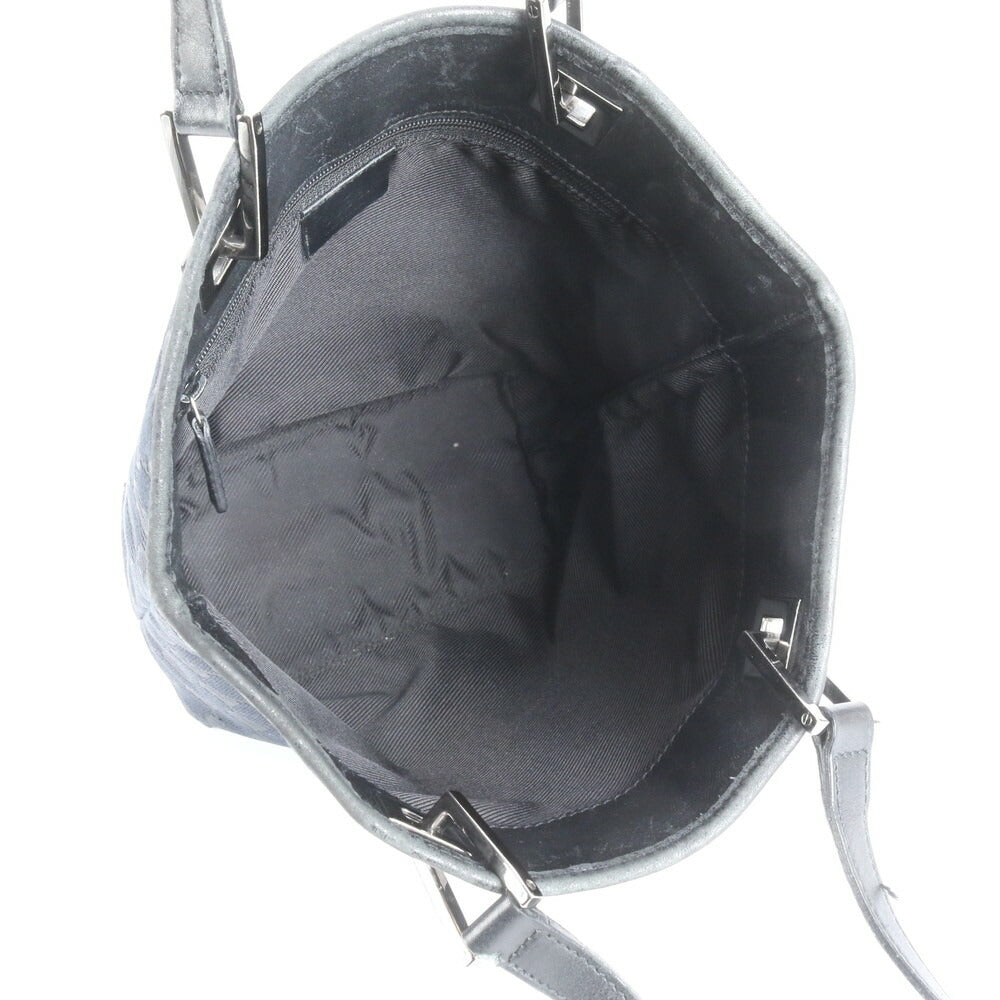 美品 グッチ GG キャンバス 31244 レザー トート バッグ 肩掛け ショルダー ハンド ブラック 黒 レディース EUE CV15-3