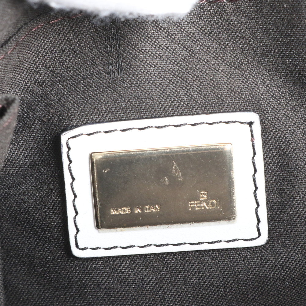 極美品 フェンディ ホログラムシール付 ズッキーノ FF マンマ レザー ショルダーバッグ 斜め掛け クロスボディ レディース EUE CV15-5