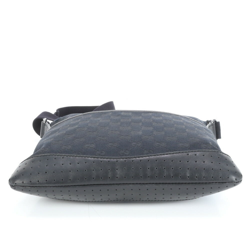 極美品 グッチ GG キャンバス レザー ショルダーバッグ 斜め掛け メッセンジャー ビジネス 通勤 トート 145857 メンズ EUE CV15-8