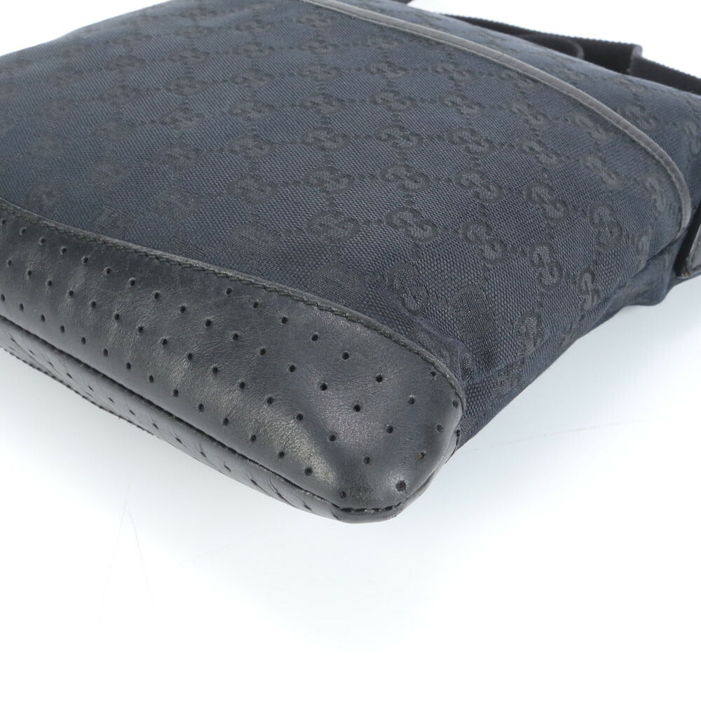 極美品 グッチ GG キャンバス レザー ショルダーバッグ 斜め掛け メッセンジャー ビジネス 通勤 トート 145857 メンズ EUE CV15-8