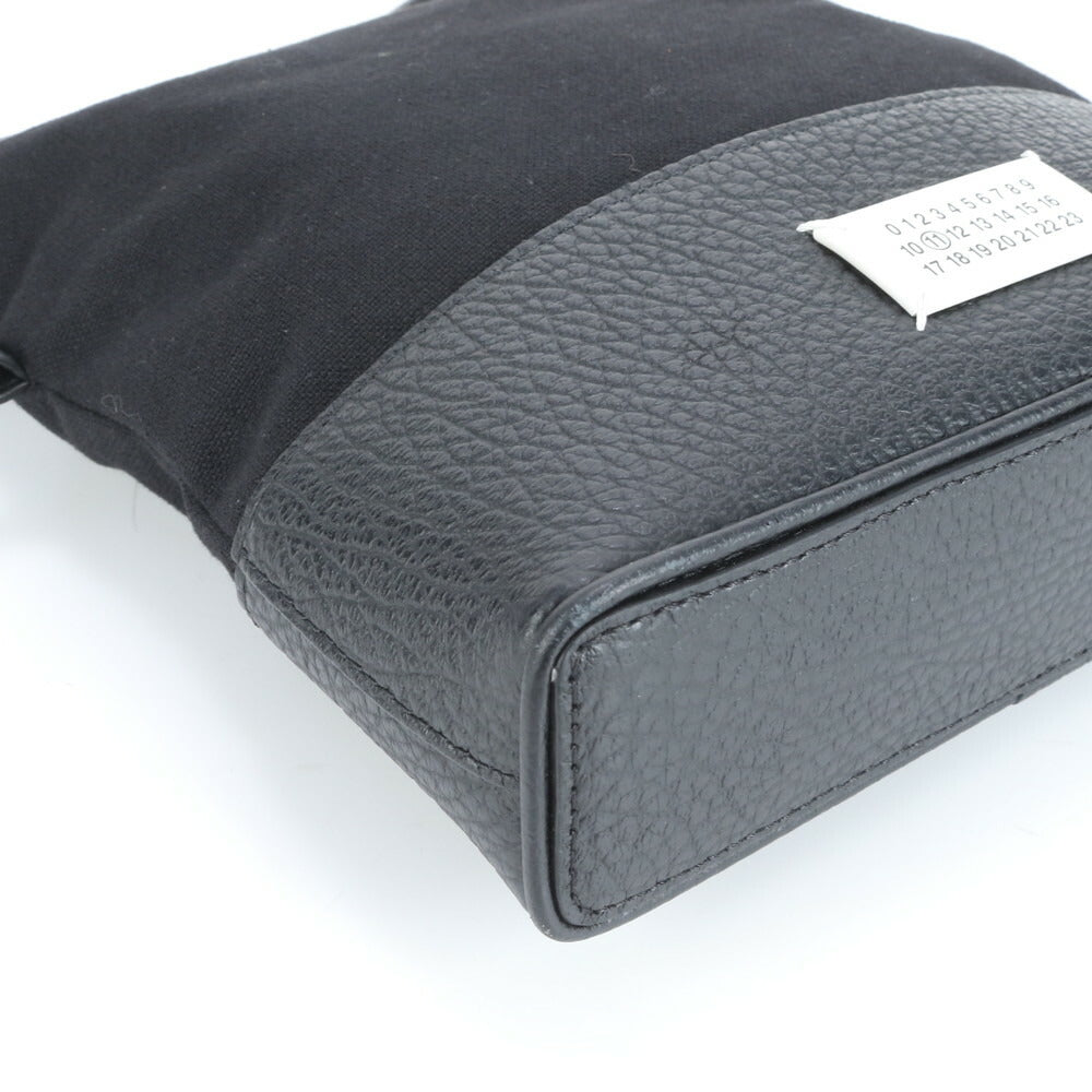 新品同様 メゾン マルジェラ 商品カード付 5AC ホーボー スモール レザー ショルダーバッグ 斜め掛け トート メンズ EUE CV17-10