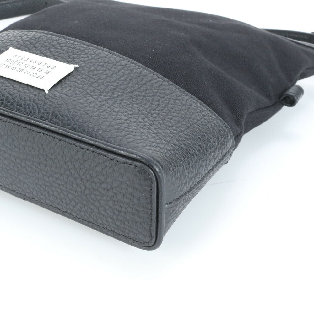 新品同様 メゾン マルジェラ 商品カード付 5AC ホーボー スモール レザー ショルダーバッグ 斜め掛け トート メンズ EUE CV17-10