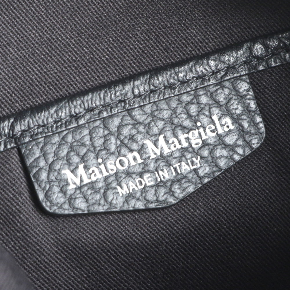 新品同様 メゾン マルジェラ 商品カード付 5AC ホーボー スモール レザー ショルダーバッグ 斜め掛け トート メンズ EUE CV17-10