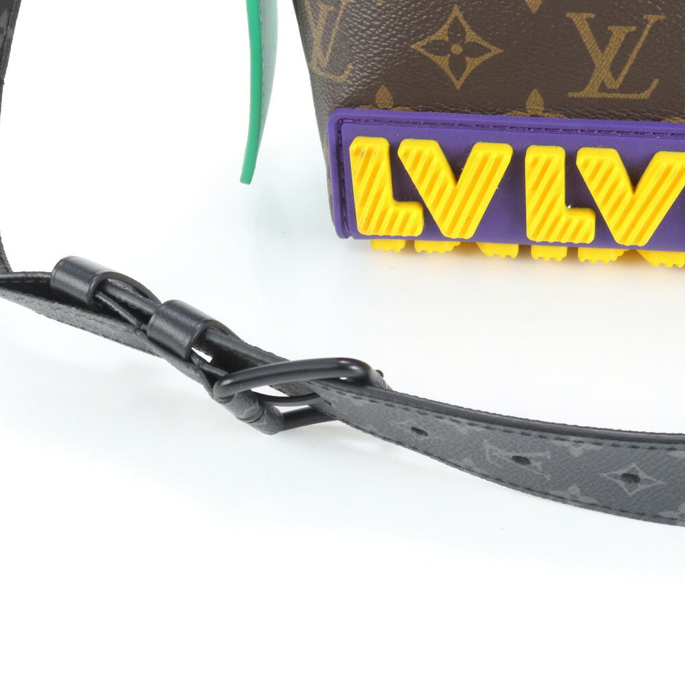 未使用 ルイヴィトン RFID付 モノグラム LVラバー クルーザー メッセンジャー M57966 レザー ショルダーバッグ メンズ EUE CV16-9