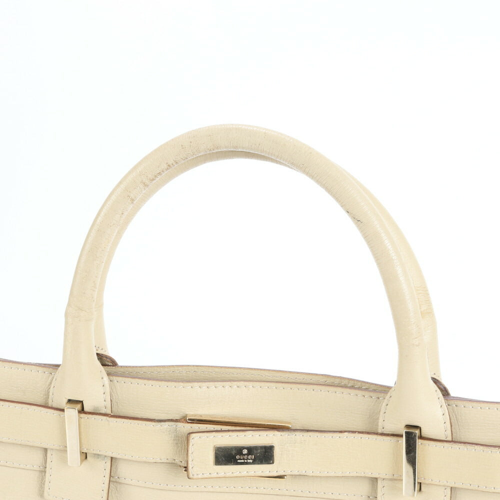 美品 グッチ レザー トート バッグ 肩掛け ショルダー ハンド A4 ベージュ シルバー 金具 002 1090 本革 レディース EUE CV19-5