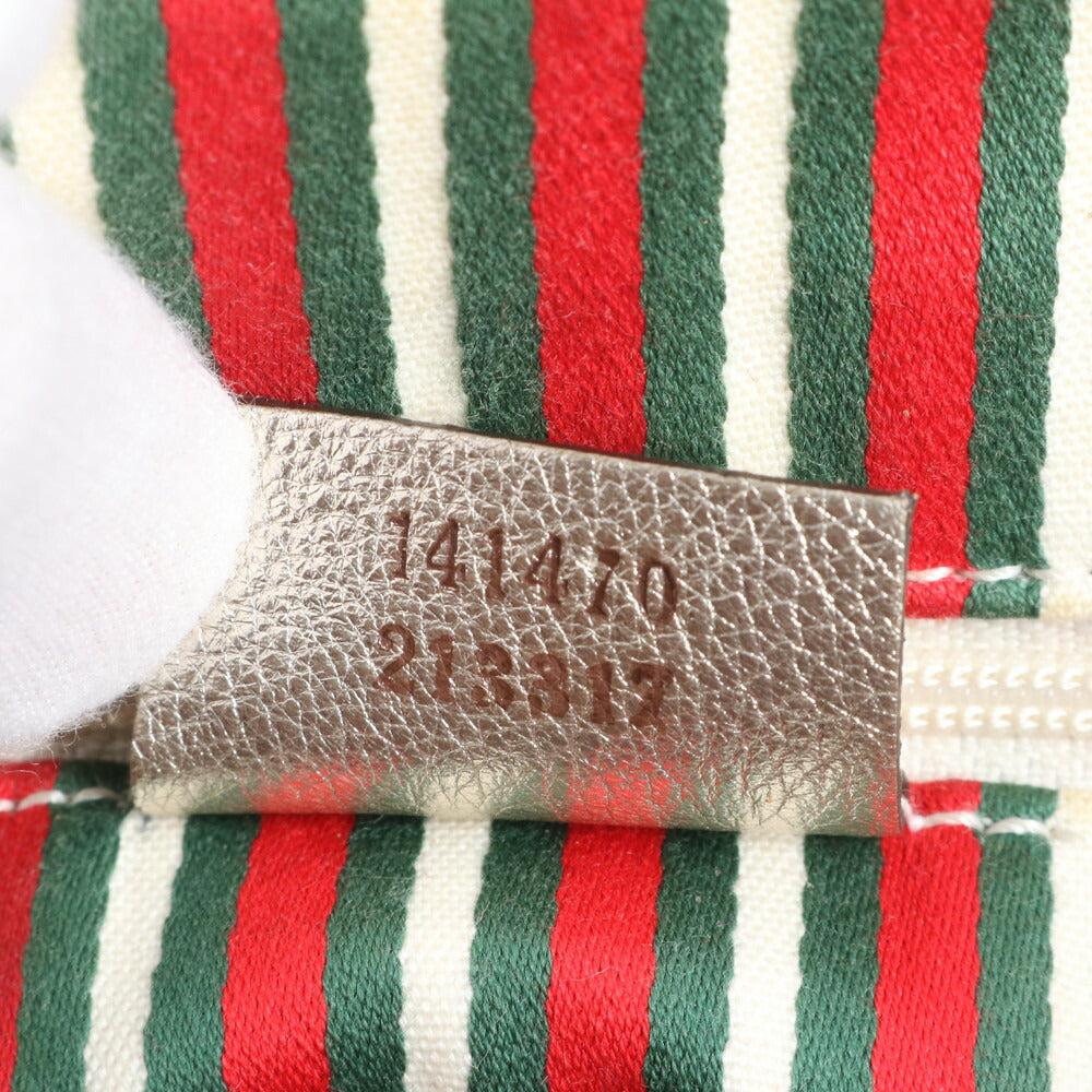 極美品 グッチ GG キャンバス アビー レザー トート バッグ 肩掛け ショルダー ハンド ベージュ 141470 レディース EUE CV19-7