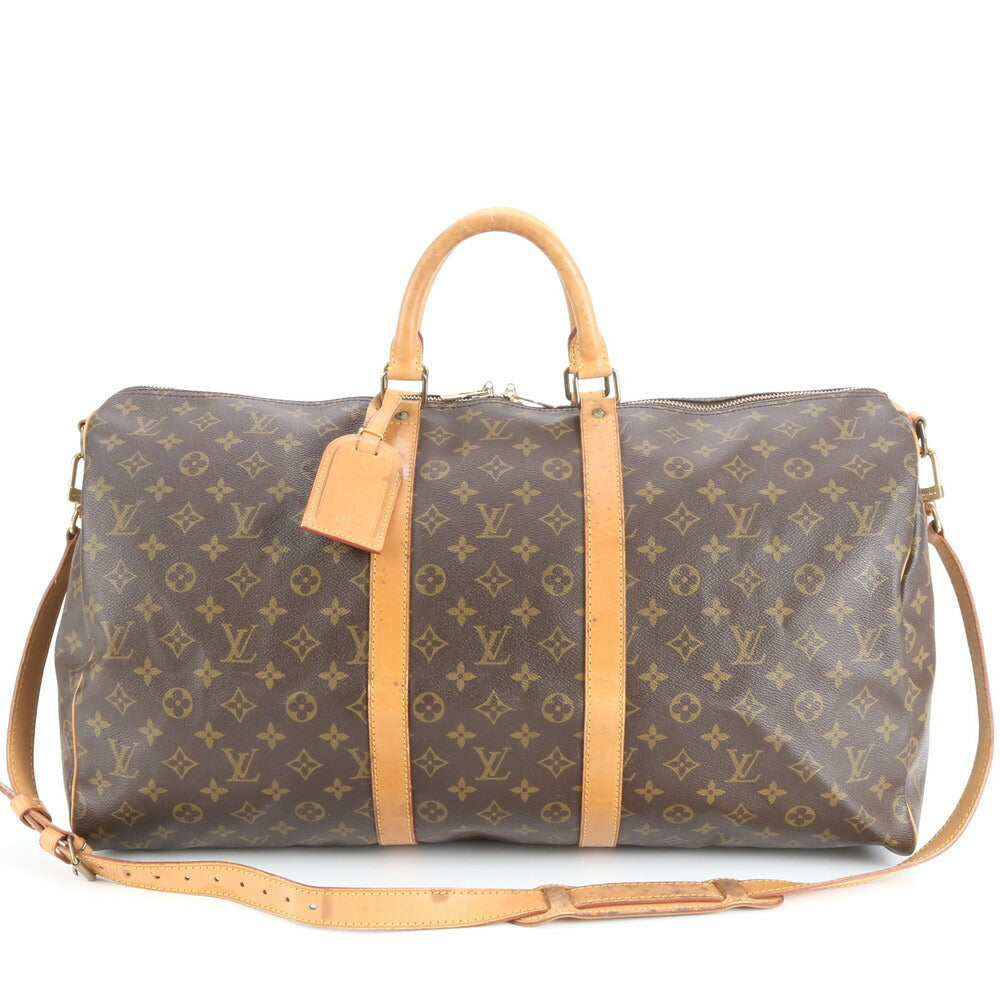 美品 ルイヴィトン モノグラム キーポル バンドリエール 55 M41414 レザー 2WAY ボストン バッグ ショルダー A4 メンズ EUE CV18-3