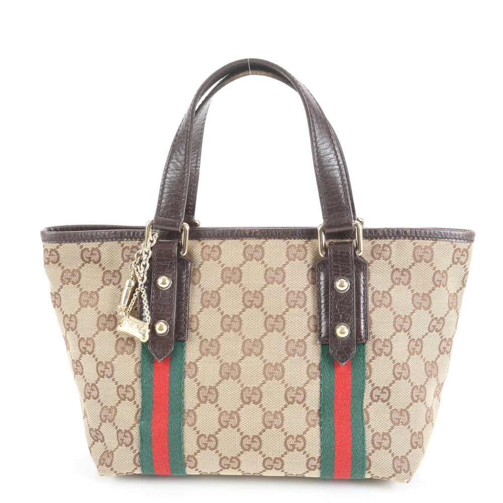 極美品 グッチ GG キャンバス シェリー ライン レザー トート バッグ 肩掛け ショルダー ハンド 139261 本革 レディース EUE CV18-5