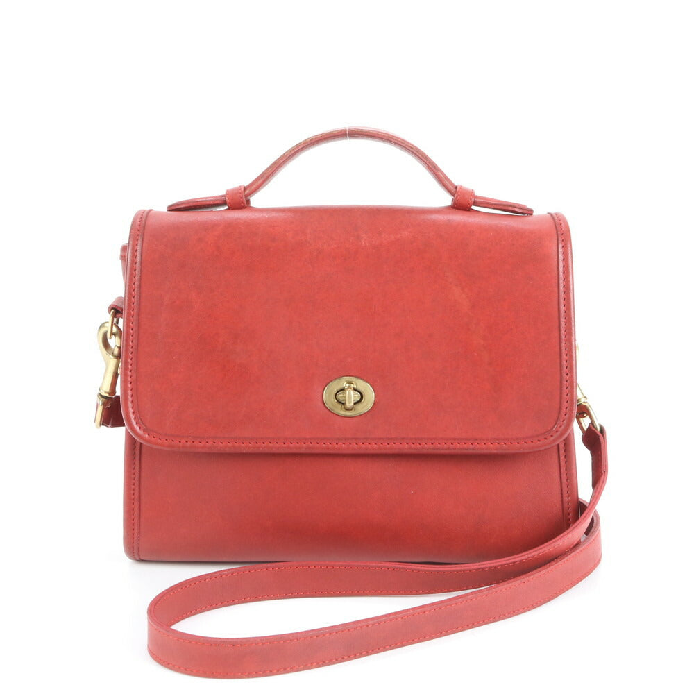 極美品 ヴィンテージ オールド コーチ ターンロック アメリカ製 レザー 2WAY ショルダーバッグ 斜め掛け レディース EUE CV19-1