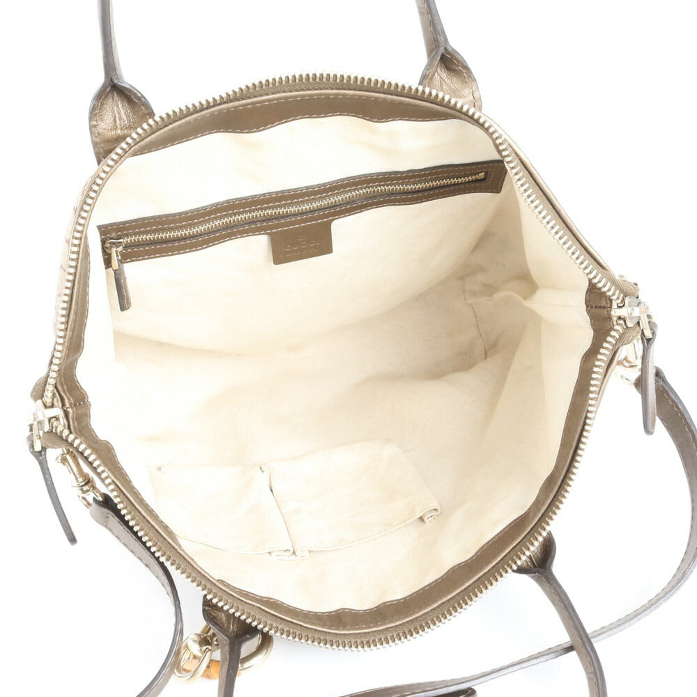 美品 グッチ GG キャンバス ハートビット 269957 レザー 2WAY トート バッグ 斜め掛け ショルダー ハンド A4 レディース EUE CV20-8